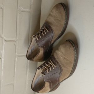 G.H. Bass & Co. Mens Pomono Derby Shoes Brown Leather Lace Up Round Toe 8D